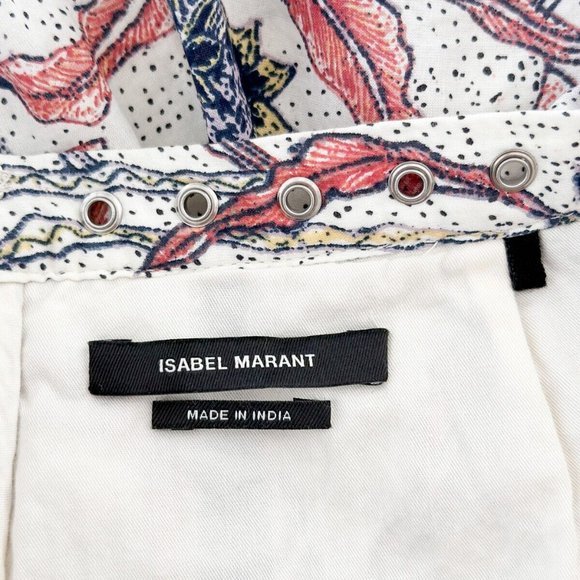 New ISABEL MARANT Ugi Ruffle Trim Grommet Stud Mini Skirt Sz 36 FR US S - Picture 7 of 8